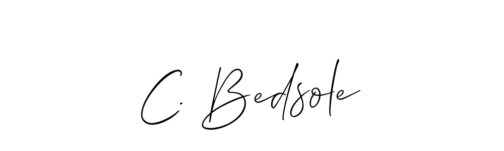 Allison_Script is a professional signature style that is perfect for those who want to add a touch of class to their signature. It is also a great choice for those who want to make their signature more unique. Get C. Bedsole name to fancy signature for free. C. Bedsole signature style 2 images and pictures png