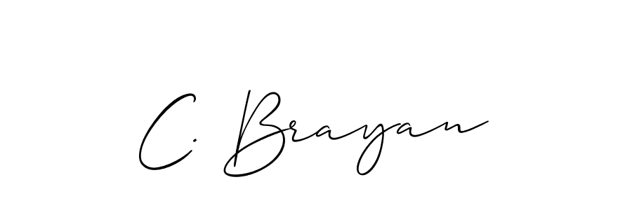 How to make C. Brayan signature? Allison_Script is a professional autograph style. Create handwritten signature for C. Brayan name. C. Brayan signature style 2 images and pictures png