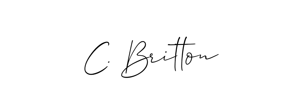 Best and Professional Signature Style for C. Britton. Allison_Script Best Signature Style Collection. C. Britton signature style 2 images and pictures png