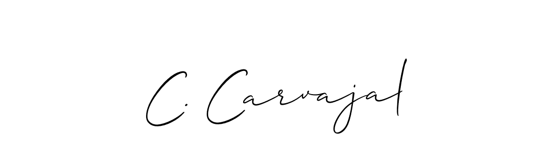 Make a short C. Carvajal signature style. Manage your documents anywhere anytime using Allison_Script. Create and add eSignatures, submit forms, share and send files easily. C. Carvajal signature style 2 images and pictures png
