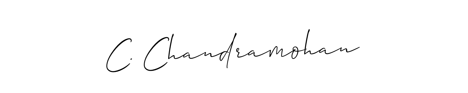 Make a beautiful signature design for name C. Chandramohan. With this signature (Allison_Script) style, you can create a handwritten signature for free. C. Chandramohan signature style 2 images and pictures png