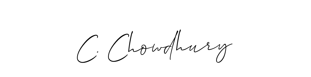 Also You can easily find your signature by using the search form. We will create C. Chowdhury name handwritten signature images for you free of cost using Allison_Script sign style. C. Chowdhury signature style 2 images and pictures png