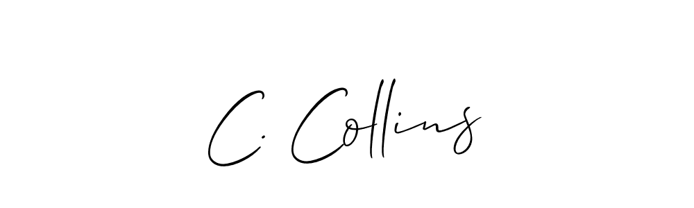 Design your own signature with our free online signature maker. With this signature software, you can create a handwritten (Allison_Script) signature for name C. Collins. C. Collins signature style 2 images and pictures png