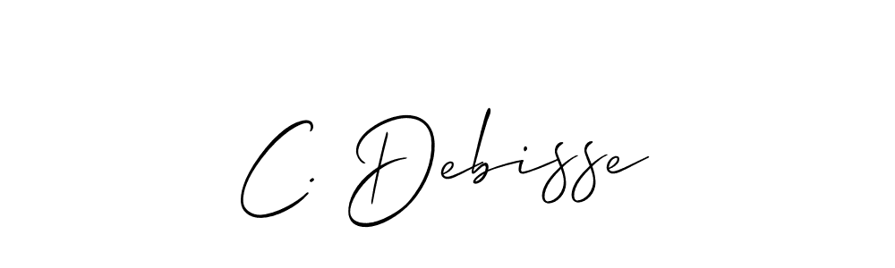 Design your own signature with our free online signature maker. With this signature software, you can create a handwritten (Allison_Script) signature for name C. Debisse. C. Debisse signature style 2 images and pictures png