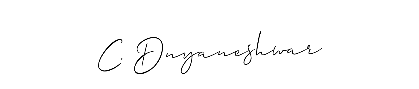 Use a signature maker to create a handwritten signature online. With this signature software, you can design (Allison_Script) your own signature for name C. Dnyaneshwar. C. Dnyaneshwar signature style 2 images and pictures png