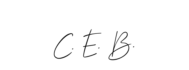 This is the best signature style for the C. E. B. name. Also you like these signature font (Allison_Script). Mix name signature. C. E. B. signature style 2 images and pictures png