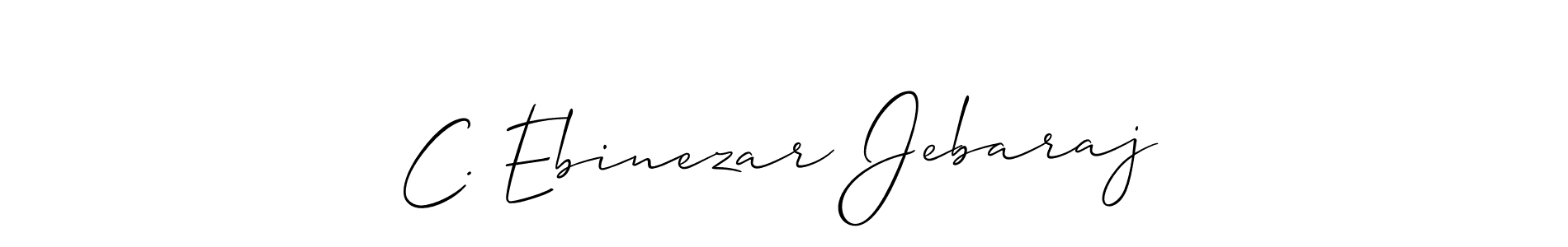 Similarly Allison_Script is the best handwritten signature design. Signature creator online .You can use it as an online autograph creator for name C. Ebinezar Jebaraj. C. Ebinezar Jebaraj signature style 2 images and pictures png