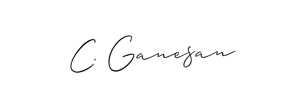 Use a signature maker to create a handwritten signature online. With this signature software, you can design (Allison_Script) your own signature for name C. Ganesan. C. Ganesan signature style 2 images and pictures png