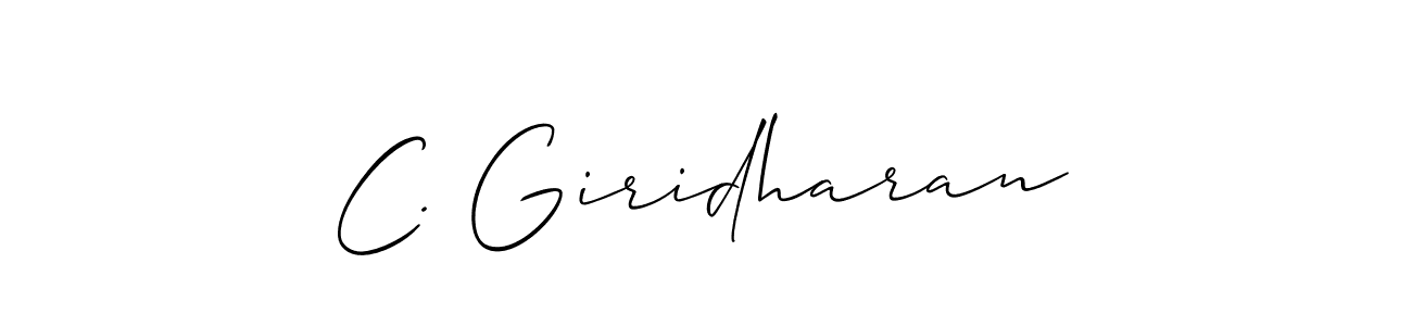 It looks lik you need a new signature style for name C. Giridharan. Design unique handwritten (Allison_Script) signature with our free signature maker in just a few clicks. C. Giridharan signature style 2 images and pictures png