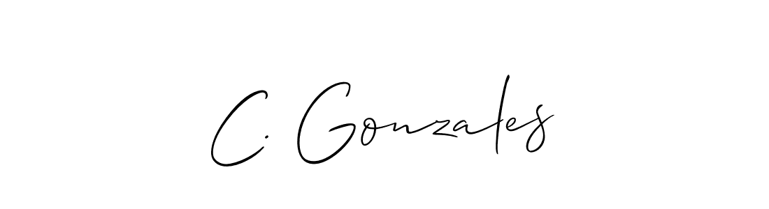 Create a beautiful signature design for name C. Gonzales. With this signature (Allison_Script) fonts, you can make a handwritten signature for free. C. Gonzales signature style 2 images and pictures png