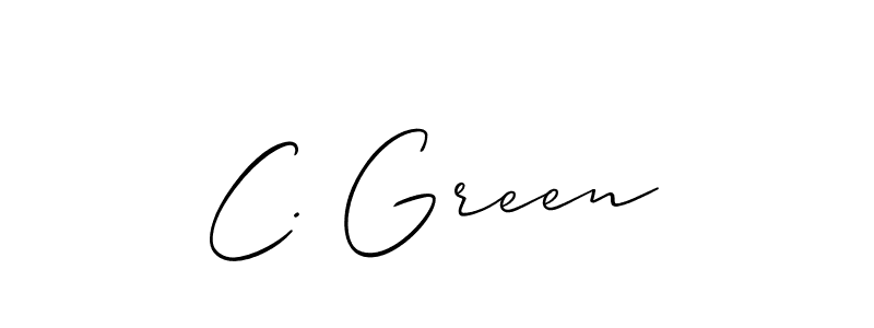 Make a beautiful signature design for name C. Green. With this signature (Allison_Script) style, you can create a handwritten signature for free. C. Green signature style 2 images and pictures png