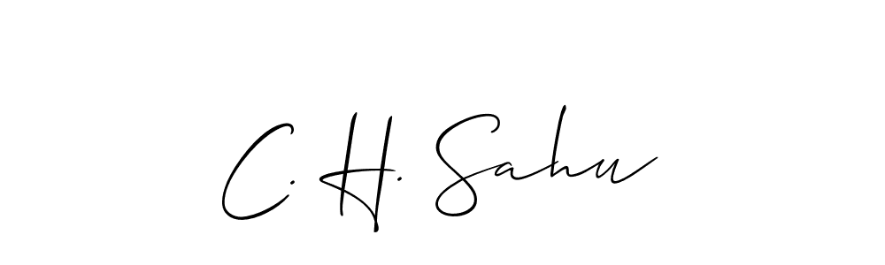 Allison_Script is a professional signature style that is perfect for those who want to add a touch of class to their signature. It is also a great choice for those who want to make their signature more unique. Get C. H. Sahu name to fancy signature for free. C. H. Sahu signature style 2 images and pictures png