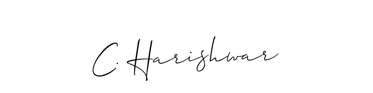 Best and Professional Signature Style for C. Harishwar. Allison_Script Best Signature Style Collection. C. Harishwar signature style 2 images and pictures png