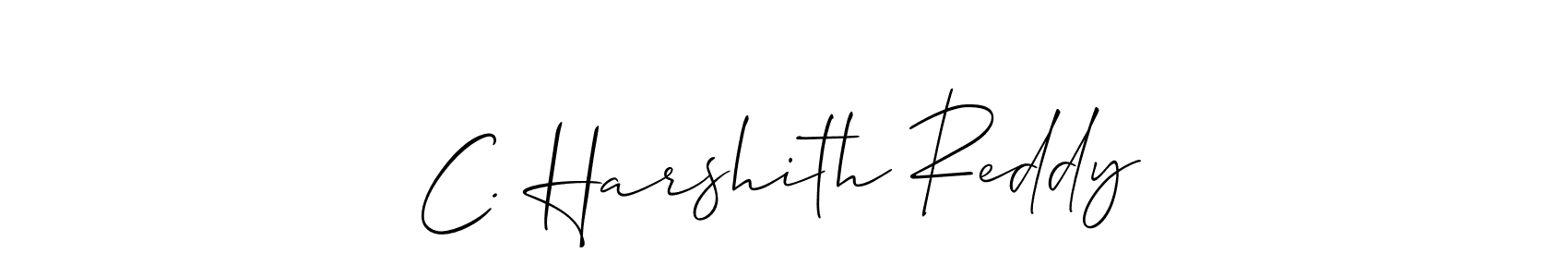 Make a beautiful signature design for name C. Harshith Reddy. With this signature (Allison_Script) style, you can create a handwritten signature for free. C. Harshith Reddy signature style 2 images and pictures png