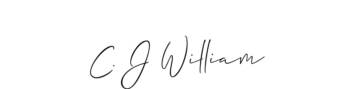 Create a beautiful signature design for name C. J William. With this signature (Allison_Script) fonts, you can make a handwritten signature for free. C. J William signature style 2 images and pictures png