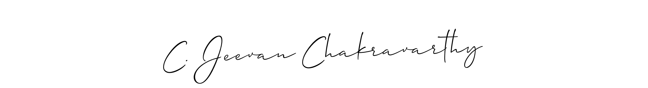 if you are searching for the best signature style for your name C. Jeevan Chakravarthy. so please give up your signature search. here we have designed multiple signature styles  using Allison_Script. C. Jeevan Chakravarthy signature style 2 images and pictures png