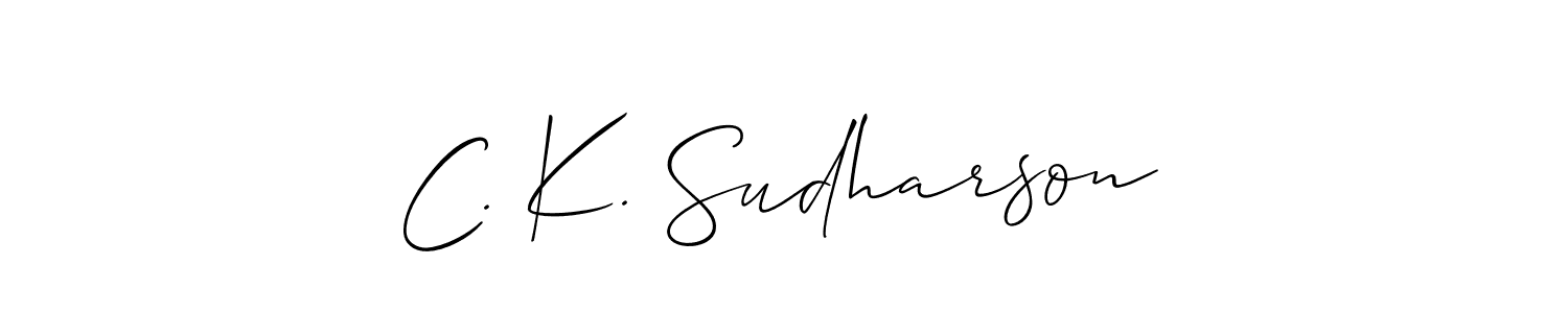 You can use this online signature creator to create a handwritten signature for the name C. K. Sudharson. This is the best online autograph maker. C. K. Sudharson signature style 2 images and pictures png