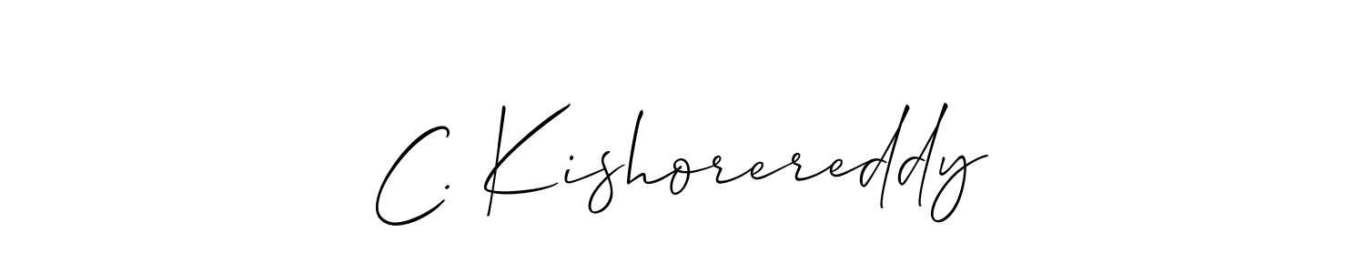 Design your own signature with our free online signature maker. With this signature software, you can create a handwritten (Allison_Script) signature for name C. Kishorereddy. C. Kishorereddy signature style 2 images and pictures png