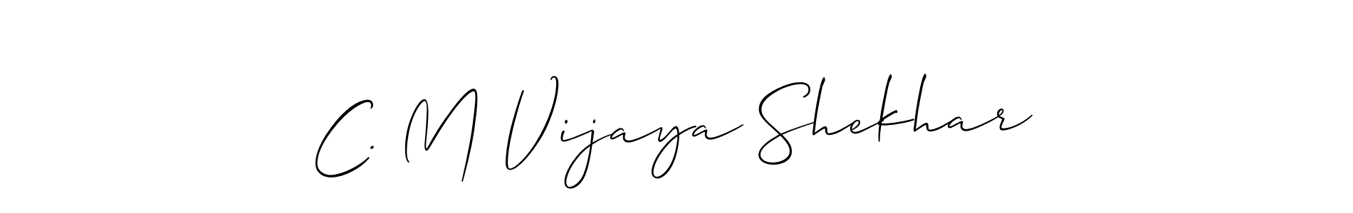 How to make C. M Vijaya Shekhar signature? Allison_Script is a professional autograph style. Create handwritten signature for C. M Vijaya Shekhar name. C. M Vijaya Shekhar signature style 2 images and pictures png