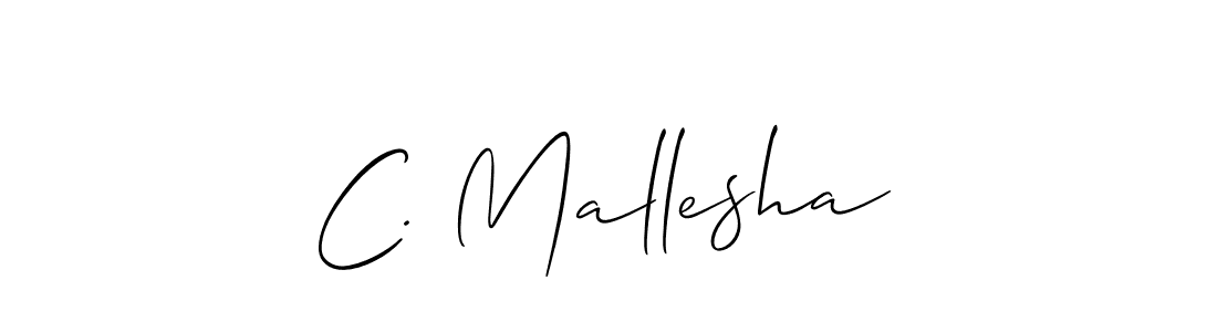 How to make C. Mallesha signature? Allison_Script is a professional autograph style. Create handwritten signature for C. Mallesha name. C. Mallesha signature style 2 images and pictures png