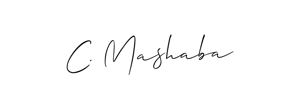 Allison_Script is a professional signature style that is perfect for those who want to add a touch of class to their signature. It is also a great choice for those who want to make their signature more unique. Get C. Mashaba name to fancy signature for free. C. Mashaba signature style 2 images and pictures png