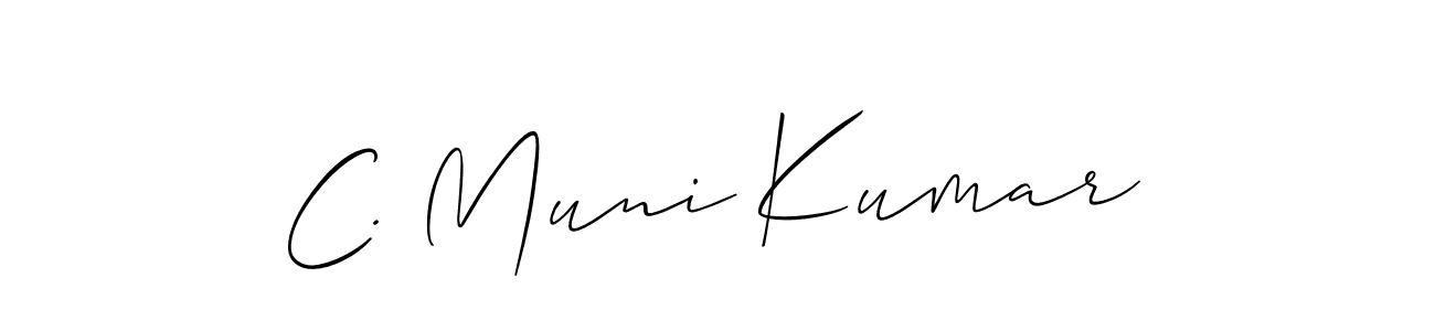 Create a beautiful signature design for name C. Muni Kumar. With this signature (Allison_Script) fonts, you can make a handwritten signature for free. C. Muni Kumar signature style 2 images and pictures png