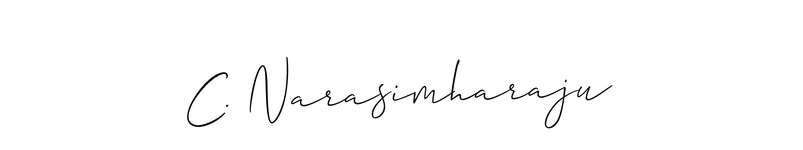 Best and Professional Signature Style for C. Narasimharaju. Allison_Script Best Signature Style Collection. C. Narasimharaju signature style 2 images and pictures png