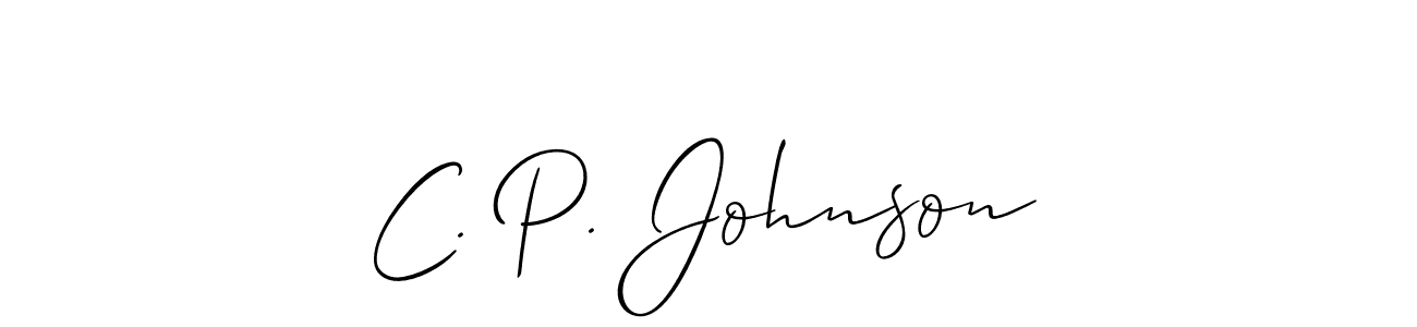 You can use this online signature creator to create a handwritten signature for the name C. P. Johnson. This is the best online autograph maker. C. P. Johnson signature style 2 images and pictures png