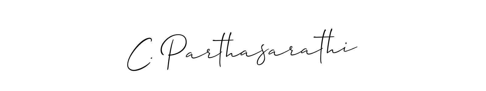 Also we have C. Parthasarathi name is the best signature style. Create professional handwritten signature collection using Allison_Script autograph style. C. Parthasarathi signature style 2 images and pictures png