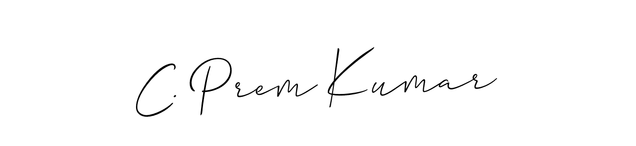 Similarly Allison_Script is the best handwritten signature design. Signature creator online .You can use it as an online autograph creator for name C. Prem Kumar. C. Prem Kumar signature style 2 images and pictures png