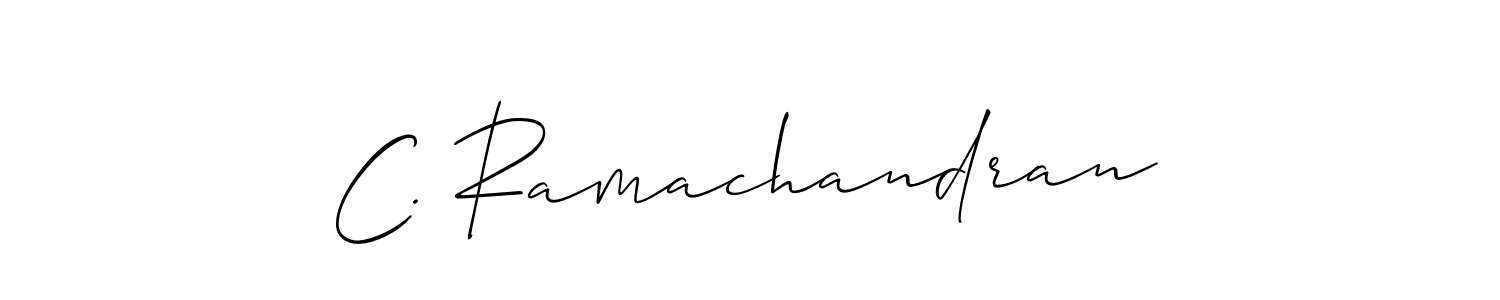 You should practise on your own different ways (Allison_Script) to write your name (C. Ramachandran) in signature. don't let someone else do it for you. C. Ramachandran signature style 2 images and pictures png