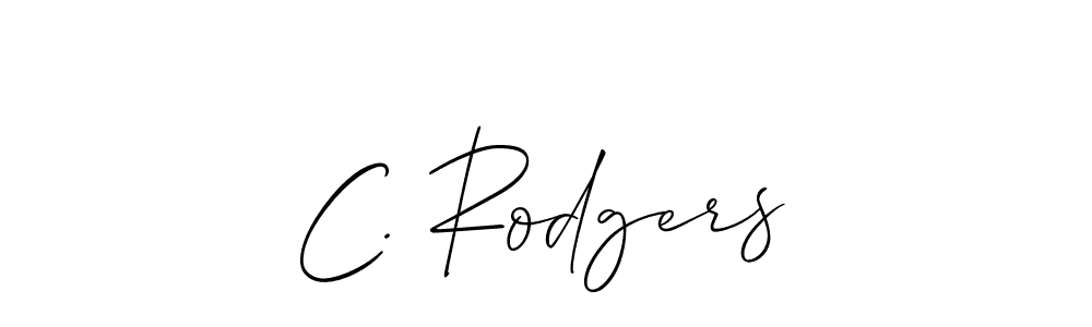 The best way (Allison_Script) to make a short signature is to pick only two or three words in your name. The name C. Rodgers include a total of six letters. For converting this name. C. Rodgers signature style 2 images and pictures png