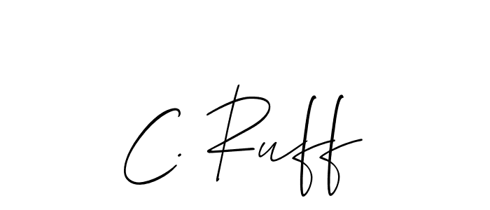 How to make C. Ruff signature? Allison_Script is a professional autograph style. Create handwritten signature for C. Ruff name. C. Ruff signature style 2 images and pictures png