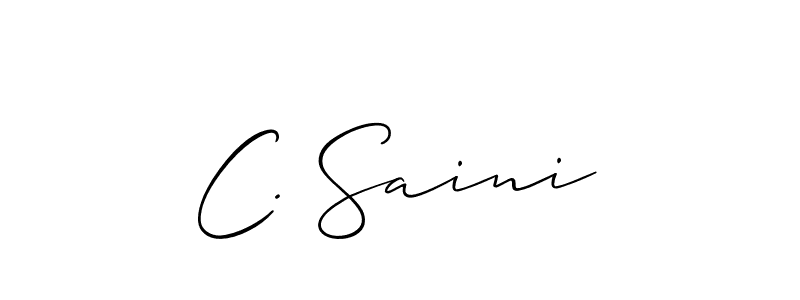 How to Draw C. Saini signature style? Allison_Script is a latest design signature styles for name C. Saini. C. Saini signature style 2 images and pictures png