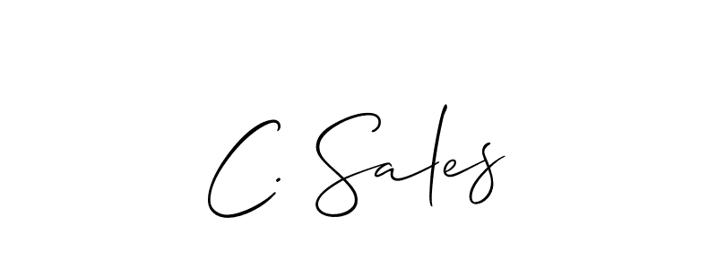Make a beautiful signature design for name C. Sales. Use this online signature maker to create a handwritten signature for free. C. Sales signature style 2 images and pictures png