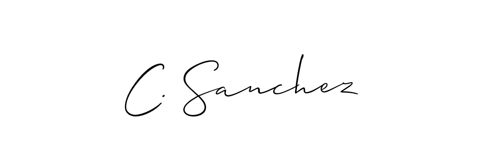 Allison_Script is a professional signature style that is perfect for those who want to add a touch of class to their signature. It is also a great choice for those who want to make their signature more unique. Get C. Sanchez name to fancy signature for free. C. Sanchez signature style 2 images and pictures png