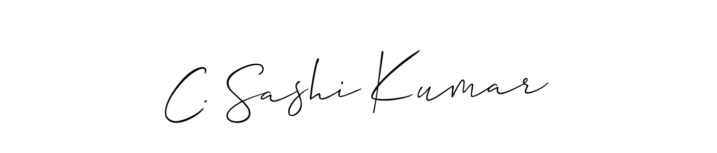 Similarly Allison_Script is the best handwritten signature design. Signature creator online .You can use it as an online autograph creator for name C. Sashi Kumar. C. Sashi Kumar signature style 2 images and pictures png