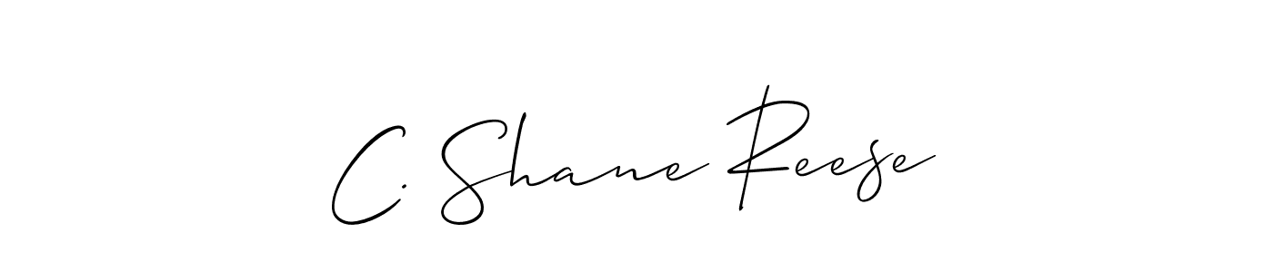 Use a signature maker to create a handwritten signature online. With this signature software, you can design (Allison_Script) your own signature for name C. Shane Reese. C. Shane Reese signature style 2 images and pictures png