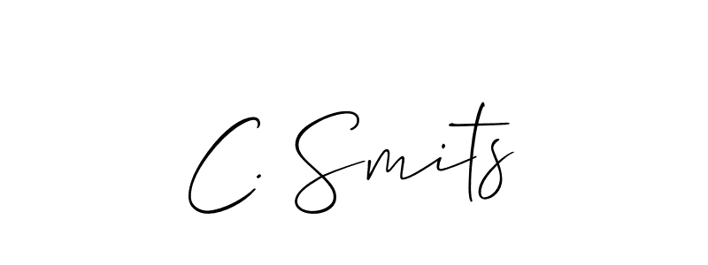 You should practise on your own different ways (Allison_Script) to write your name (C. Smits) in signature. don't let someone else do it for you. C. Smits signature style 2 images and pictures png