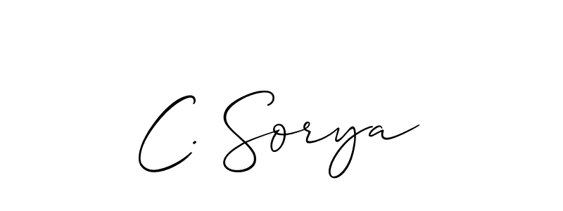 Here are the top 10 professional signature styles for the name C. Sorya. These are the best autograph styles you can use for your name. C. Sorya signature style 2 images and pictures png
