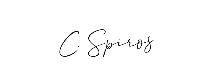 How to Draw C. Spiros signature style? Allison_Script is a latest design signature styles for name C. Spiros. C. Spiros signature style 2 images and pictures png