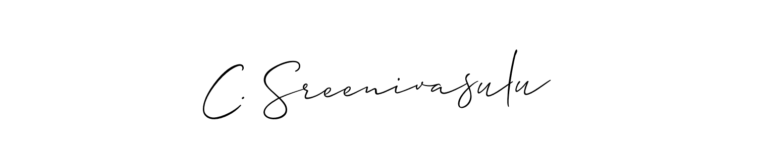 Create a beautiful signature design for name C. Sreenivasulu. With this signature (Allison_Script) fonts, you can make a handwritten signature for free. C. Sreenivasulu signature style 2 images and pictures png
