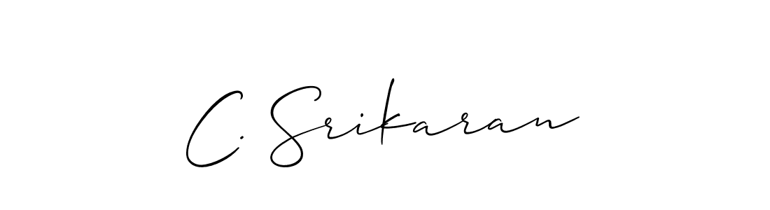 This is the best signature style for the C. Srikaran name. Also you like these signature font (Allison_Script). Mix name signature. C. Srikaran signature style 2 images and pictures png