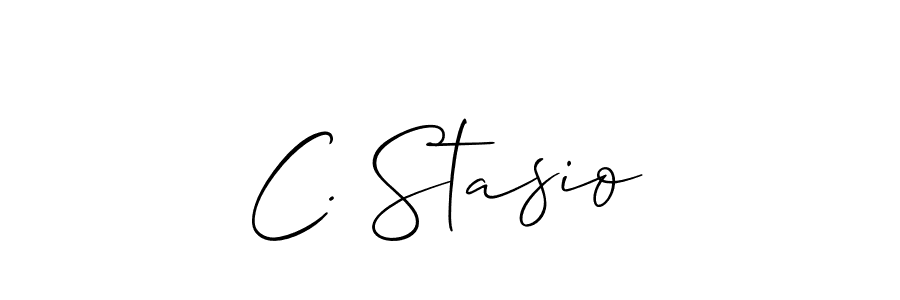 Use a signature maker to create a handwritten signature online. With this signature software, you can design (Allison_Script) your own signature for name C. Stasio. C. Stasio signature style 2 images and pictures png