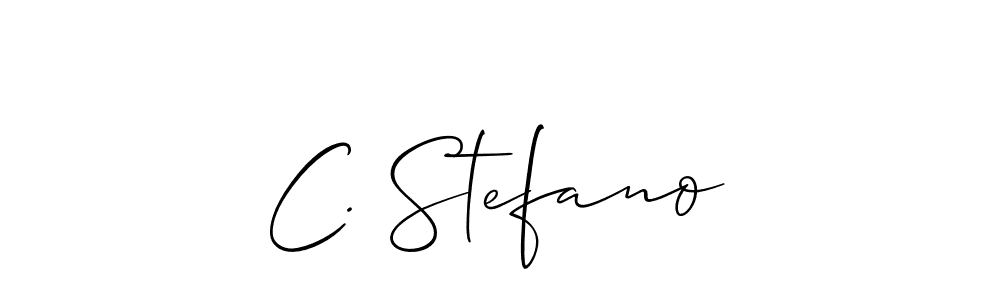 Use a signature maker to create a handwritten signature online. With this signature software, you can design (Allison_Script) your own signature for name C. Stefano. C. Stefano signature style 2 images and pictures png