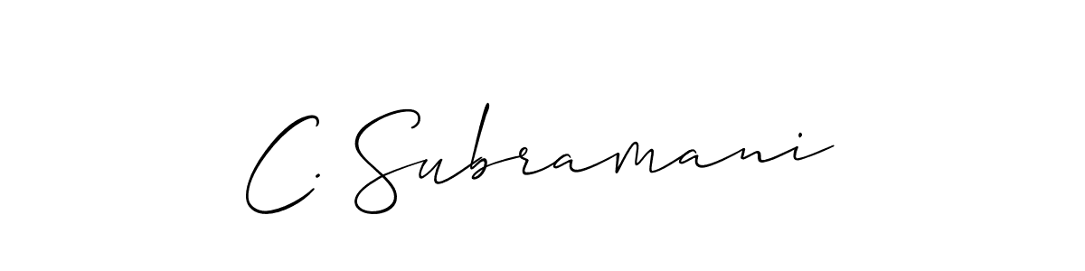 How to make C. Subramani signature? Allison_Script is a professional autograph style. Create handwritten signature for C. Subramani name. C. Subramani signature style 2 images and pictures png