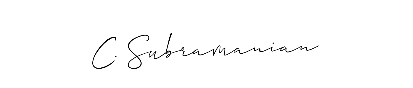 It looks lik you need a new signature style for name C. Subramanian. Design unique handwritten (Allison_Script) signature with our free signature maker in just a few clicks. C. Subramanian signature style 2 images and pictures png