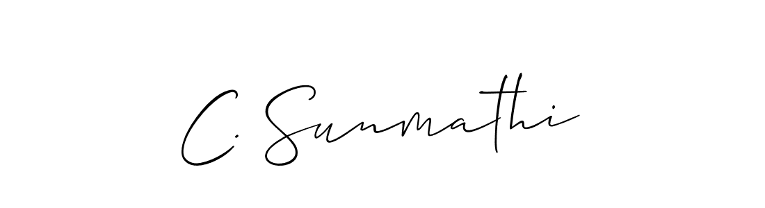 How to Draw C. Sunmathi signature style? Allison_Script is a latest design signature styles for name C. Sunmathi. C. Sunmathi signature style 2 images and pictures png