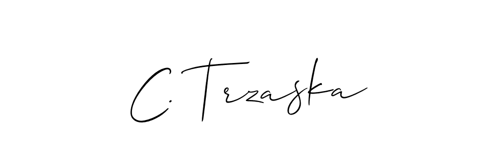 Design your own signature with our free online signature maker. With this signature software, you can create a handwritten (Allison_Script) signature for name C. Trzaska. C. Trzaska signature style 2 images and pictures png