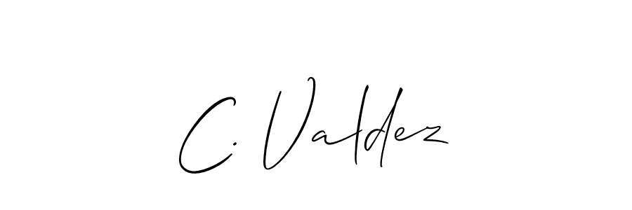 Create a beautiful signature design for name C. Valdez. With this signature (Allison_Script) fonts, you can make a handwritten signature for free. C. Valdez signature style 2 images and pictures png